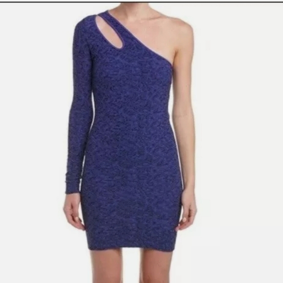 BCBGeneration Bodycon Periblue One Shoulder Dress - Picture 2 of 10